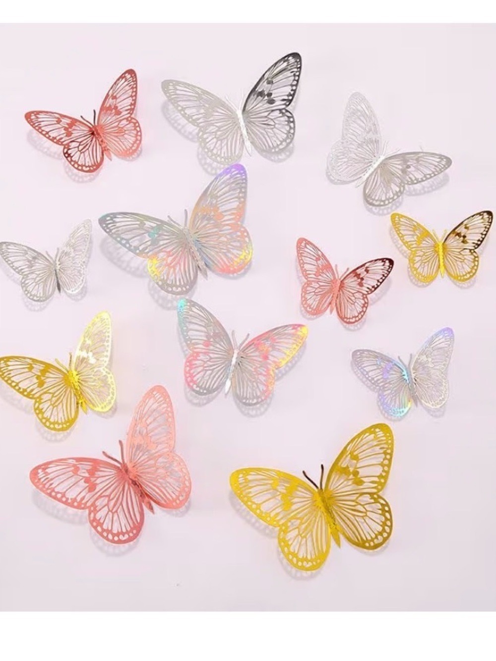 3D Butterfly Wall Decorations Mixed Set